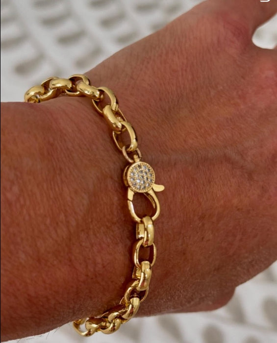 Bracelet, Chain with pave clasp
