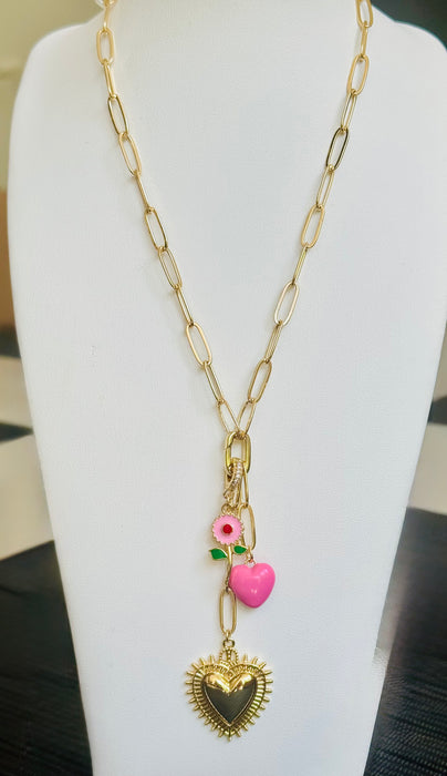Necklace, Paperclip charms