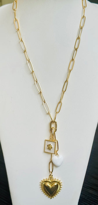 Necklace, Paperclip charms