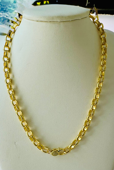 Necklace, Chain with pave clasp