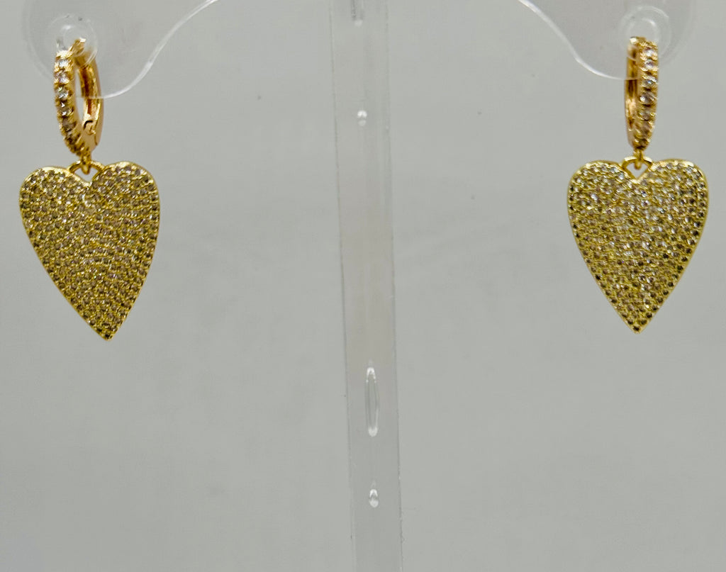 【HYERES LOR】24SS★ H Heart Pave 14K Earrings HYERES LOR】24SS☆ H Heart Pave 14K Earrings